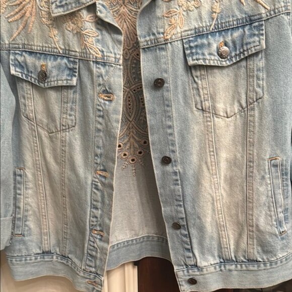 Johnny Was Blue Lace Jean Jacket - Picture 3 of 12